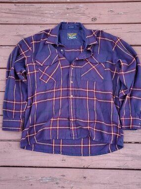 Backpacker Outdoor Purple Y2k Flannel - Size XL